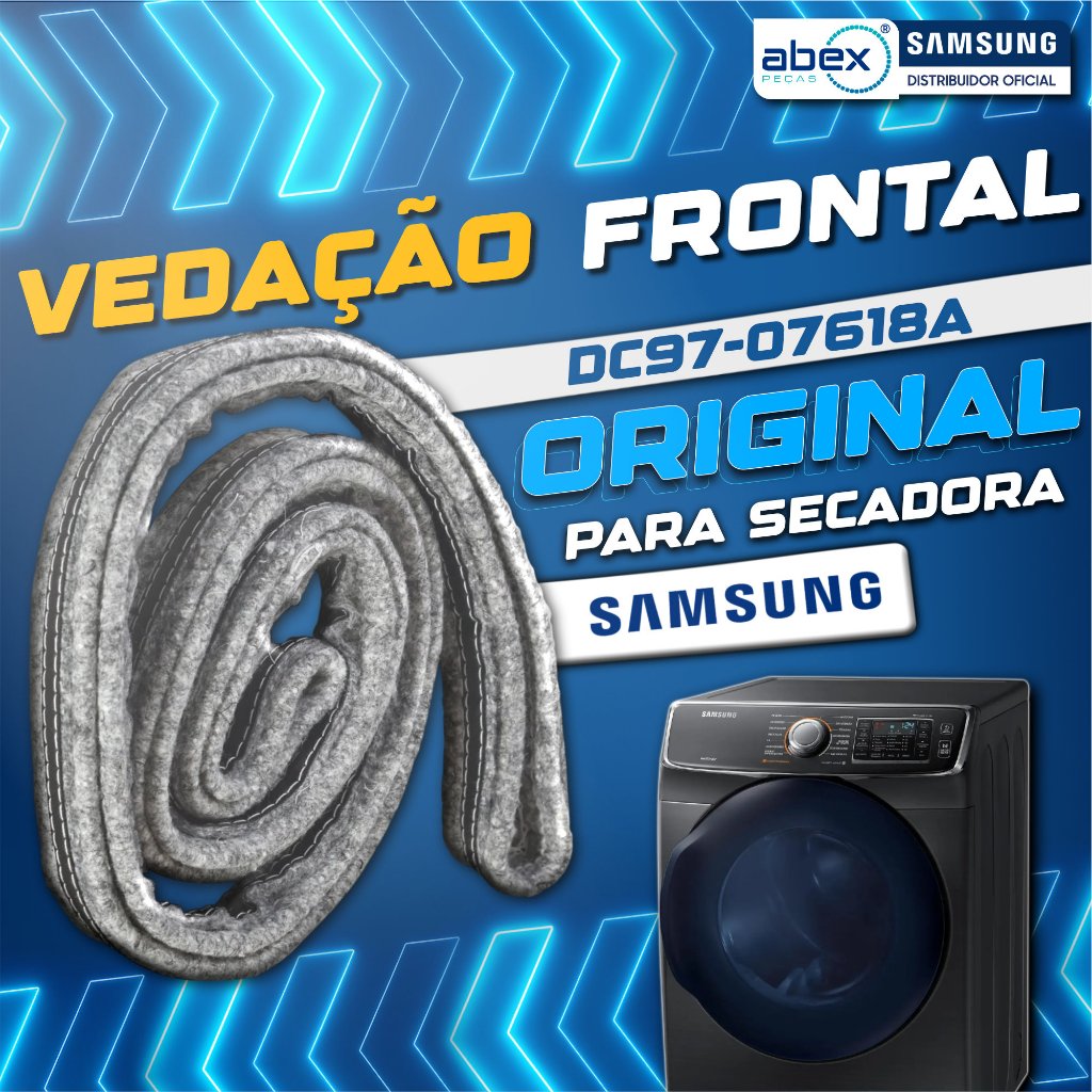 Gaxeta Feltro Vedação Secadora Samsung DV448 DV15K DV316 DV431 DC97-07618A Original