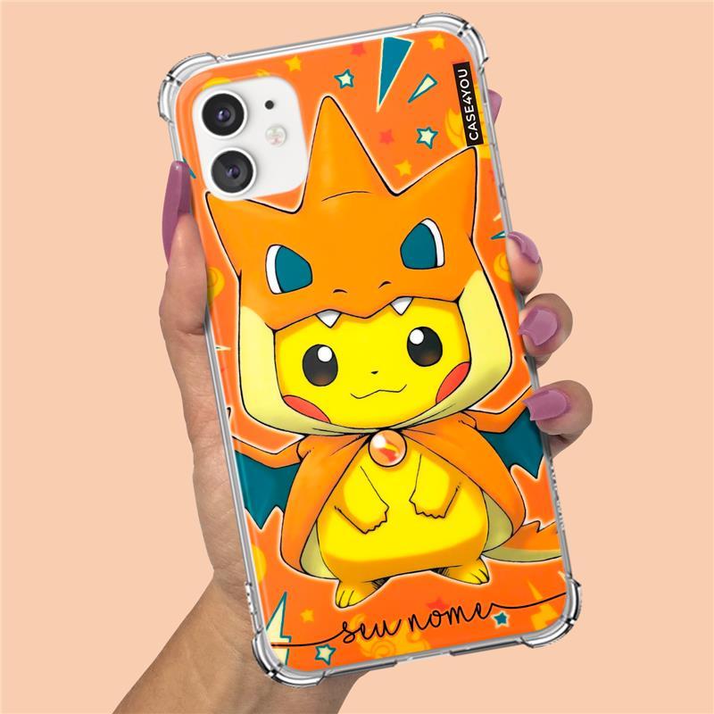 Capa Capinha Para Samsung Galaxy A30 A30s A31 A32 A33 A34 A35 A36 A37 Anti-impacto Personalizada Pikachu Charizard
