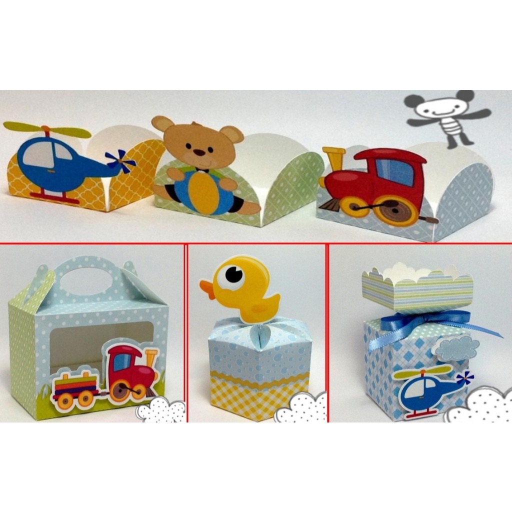 Kit festa Brinquedos lembrancinha aniversário caixinhas papelaria personalizada lembrancinha infantil chá de bebê