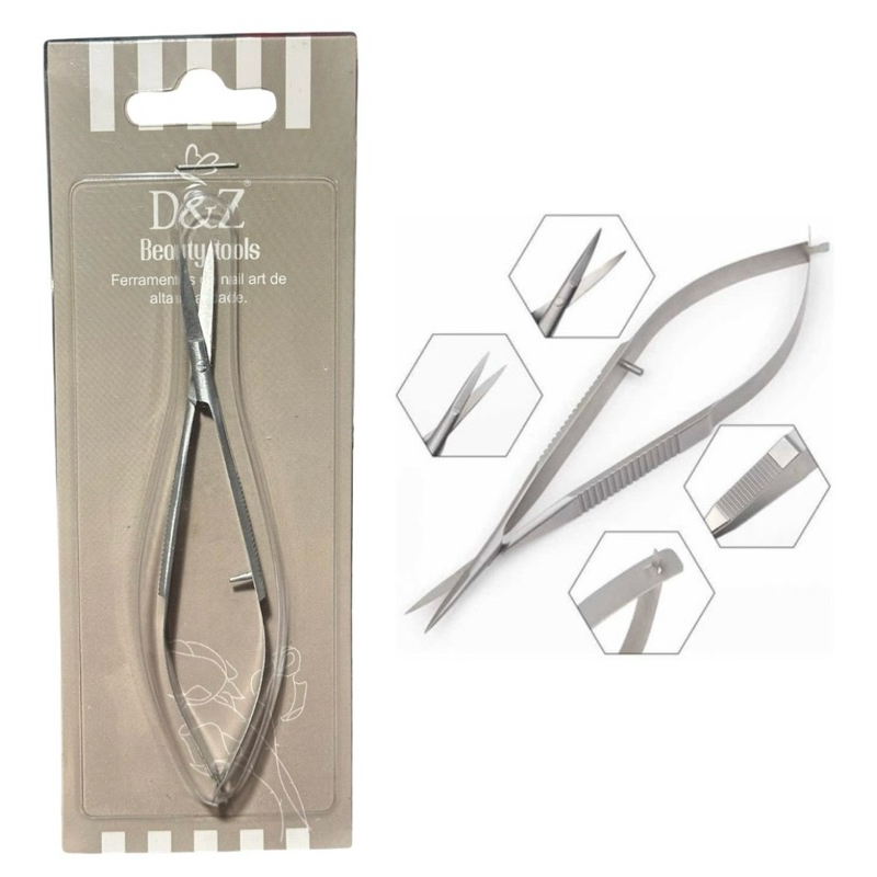 Tesoura cultilagem russa D&Z | 12cm Oftalmo | Cutilagem CURVA em Oferta na Shopee