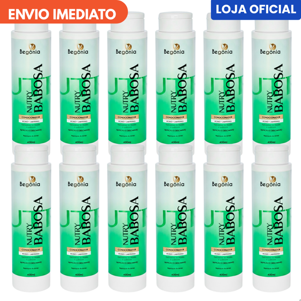 12 Unidades Condicionador Nutry Babosa 400ml Begônia Cosméticos