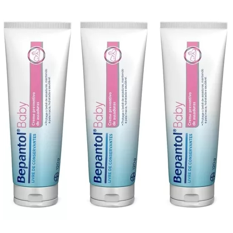 Kit 3 Creme Pomada de Assadura Bepantol 120gr Cada