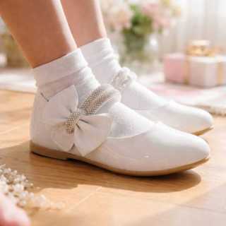 Sapatilha Infantil Menina Laço Strass Festa Confortável Leve em Oferta na Shopee