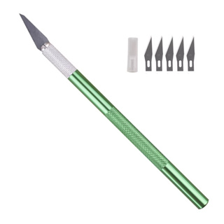 Estilete Bisturi de Precisão + 6 Lâminas | Corte Profissional para Artesanato e Personalização em Oferta na Shopee