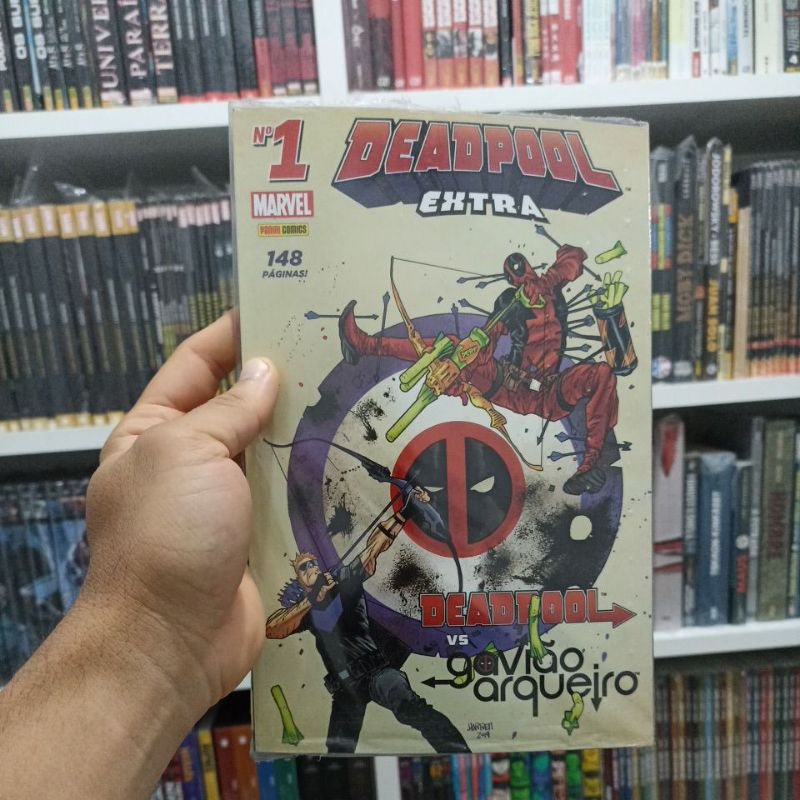 Deadpool Extra n1 - Edição rara - Deadpool VS Gavião Arqueiro - Marvel PT Vingadores Panini especial colecionador