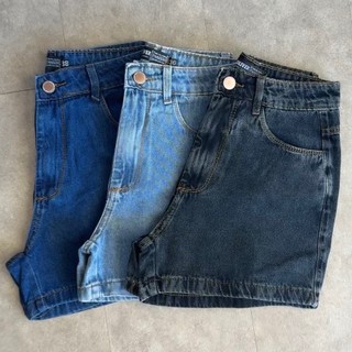 Short jeans mom Feminino Jeans cintura alta bermuda jeans Mom short retrô short jeans sem lycra jeans 100% algodão