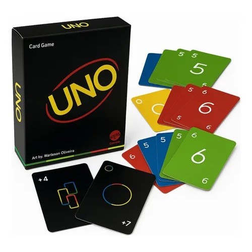 Jogo de Cartas UNO Black Cartas Jogos de Cartas Diversão Brinquedo Evento Ocasiões Presente