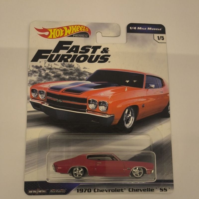 Hot Wheels Premium Fast and Furious Chevrolet Chevelle SS 1970 Cartela antiga