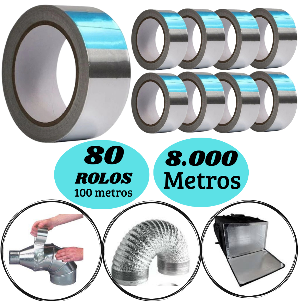80 FITA ALUMINIZADA 8000 METROS, AR CONDICIONADO, CAIXA DE ISOPOR, MANTA TERMICA, LINHA PREMIUN