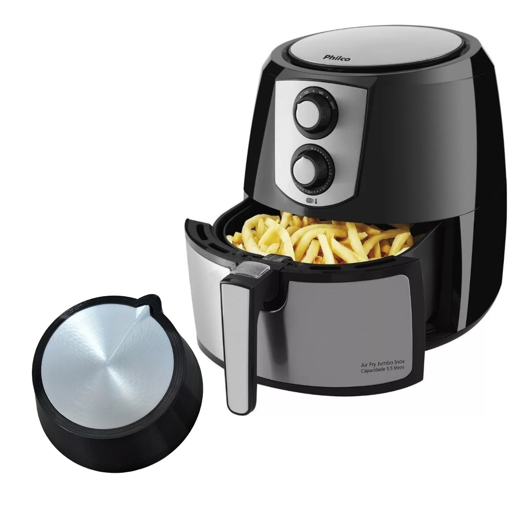 Botão de Timer Para Air Fryer PHlLC0 Jumbo - Pfr06pi