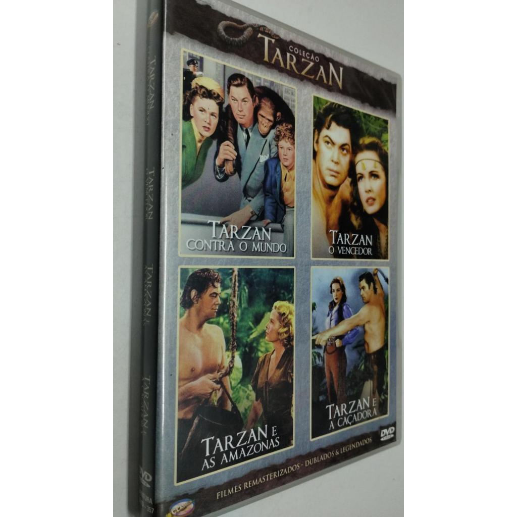 DVD Tarzan Coleção 4 Filmes Johnny Weissmuller Box Classicline (USADO)