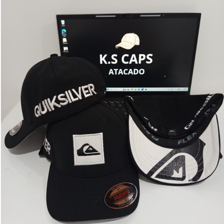 Boné Quik Silver Flex Fit Fechado JUVENIL (P). em Oferta na Shopee