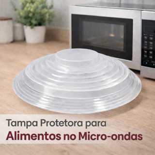 Tampa Micro-ondas Protetora De Alimentos Anti Respingo Plástico Transparente Livre BPA em Oferta na Shopee