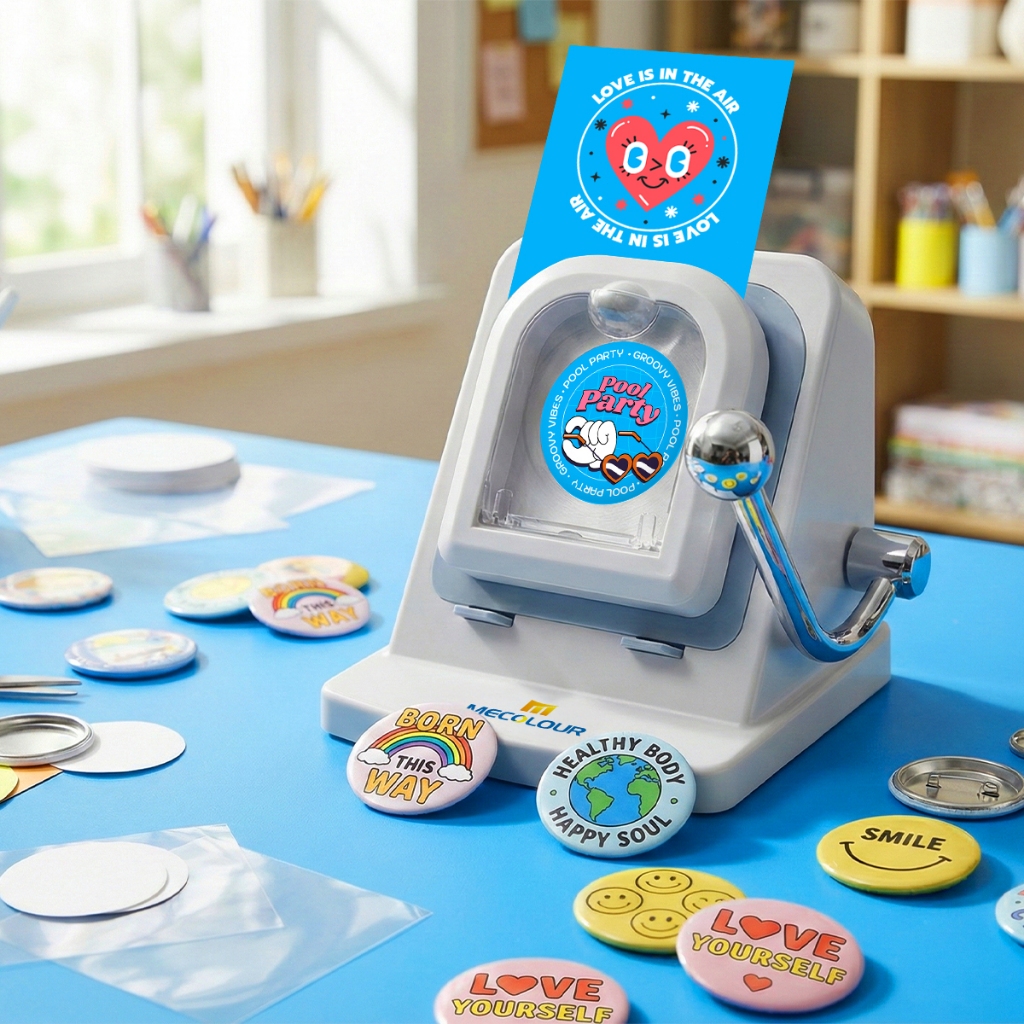 MECOLOUR Cortador Circular Cinza 44/54/69,5mm – para Bottons 32/44/58mm, DIY, Papel, Scrapbook e Ímã de Geladeira em Oferta na Shopee