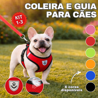 Peitoral Coleira Com Guia para Caes e Gatos Regulavel Confortavel Ajustavel Cachorro Pet …