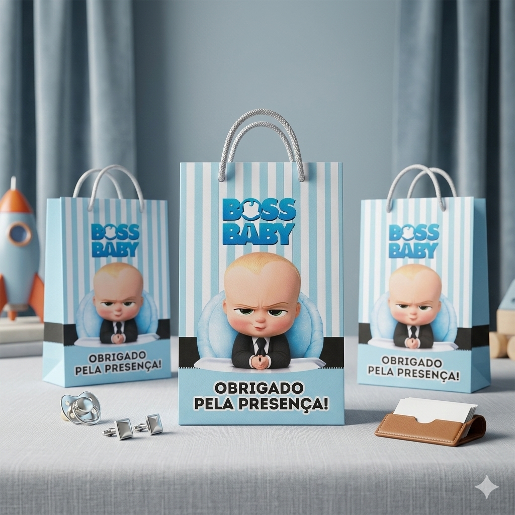 Sacolinhas Personalizadas para Festa Aniversario Lembrancinha Poderoso Chefinho