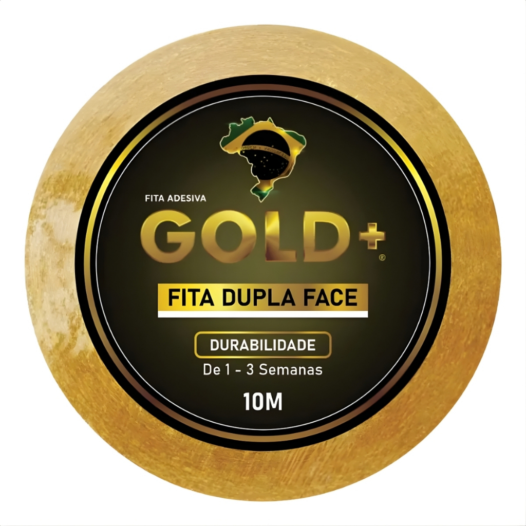 Fita Adesiva Gold + Original Dupla Fase Resistente 10 Metros 2,5 Cm Prótese Capilar Cabelos Perucas em Oferta na Shopee