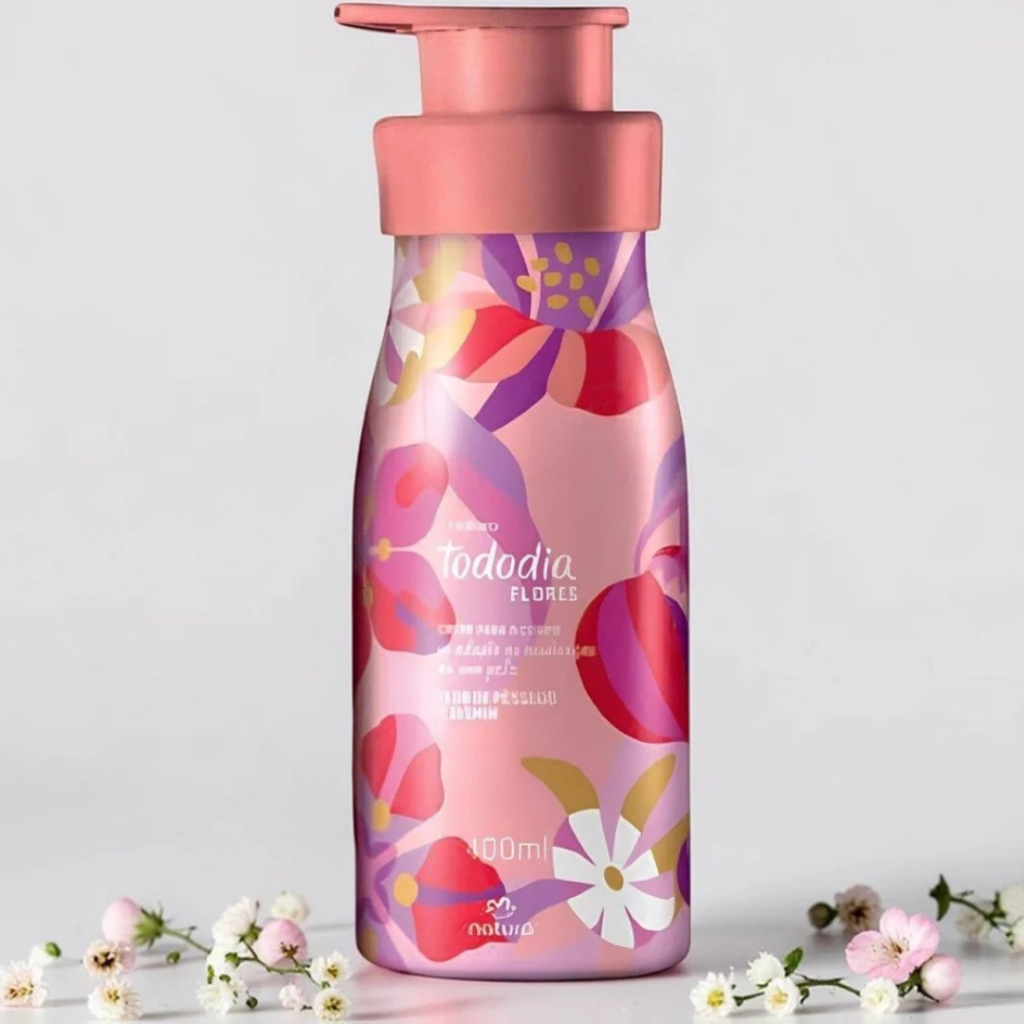 Creme para o Corpo Tododia Flores - Flor de Pêssego e Jasmim 400ml - Natura