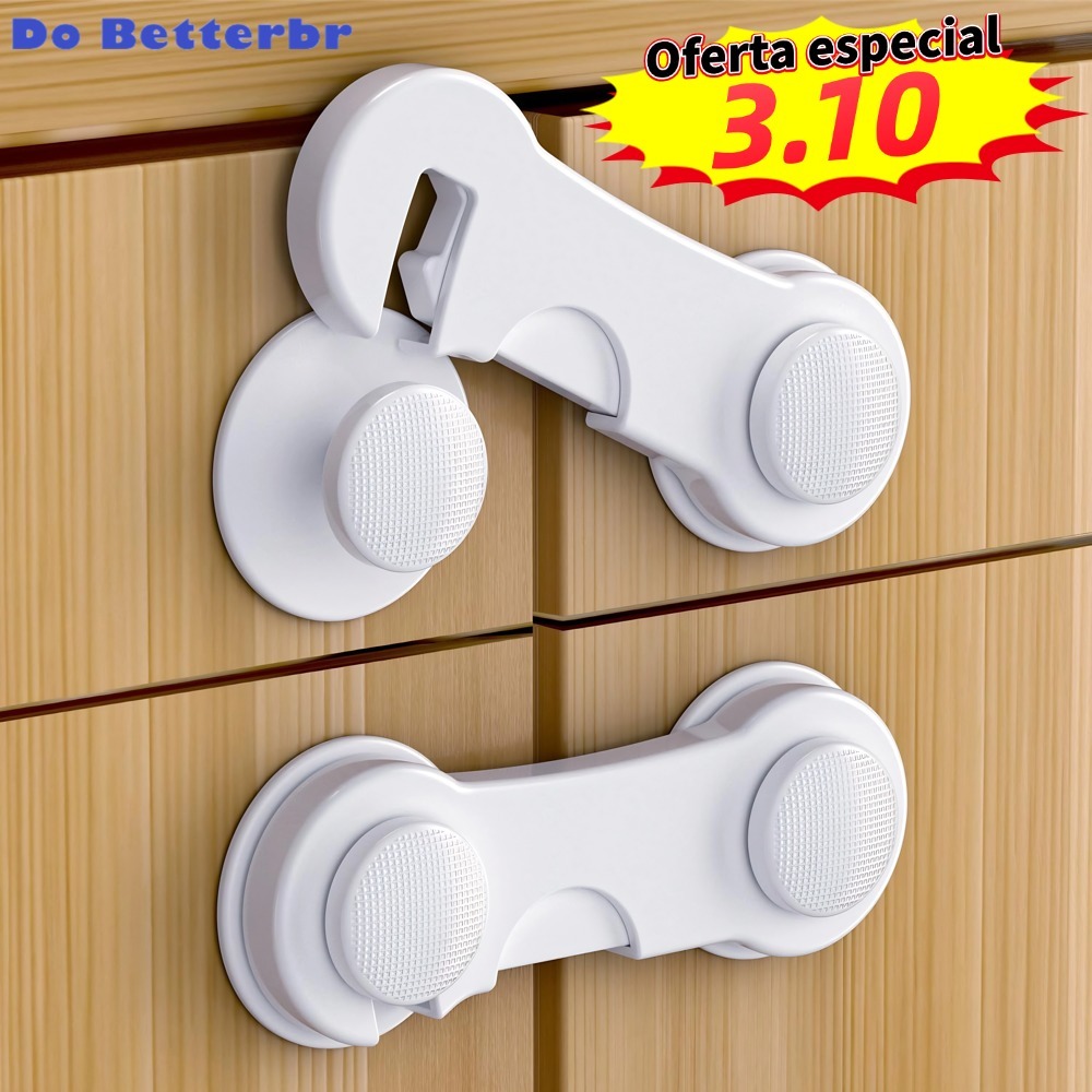 Kit 10/20 Travas Para Gaveta Porta Armário Segurança Bebê - Opção de cores