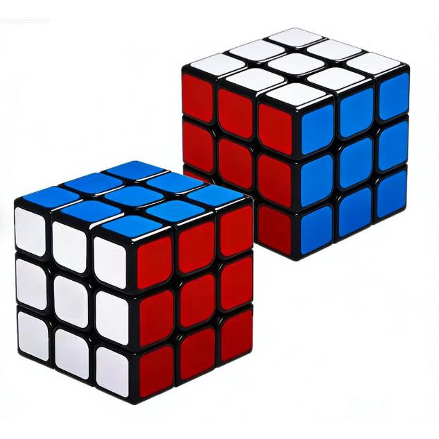 Kit 2 Peças Cubo Mágico 3x3 Profissional Rotação Suave Brinquedo Educativo para Crianças e Adultos