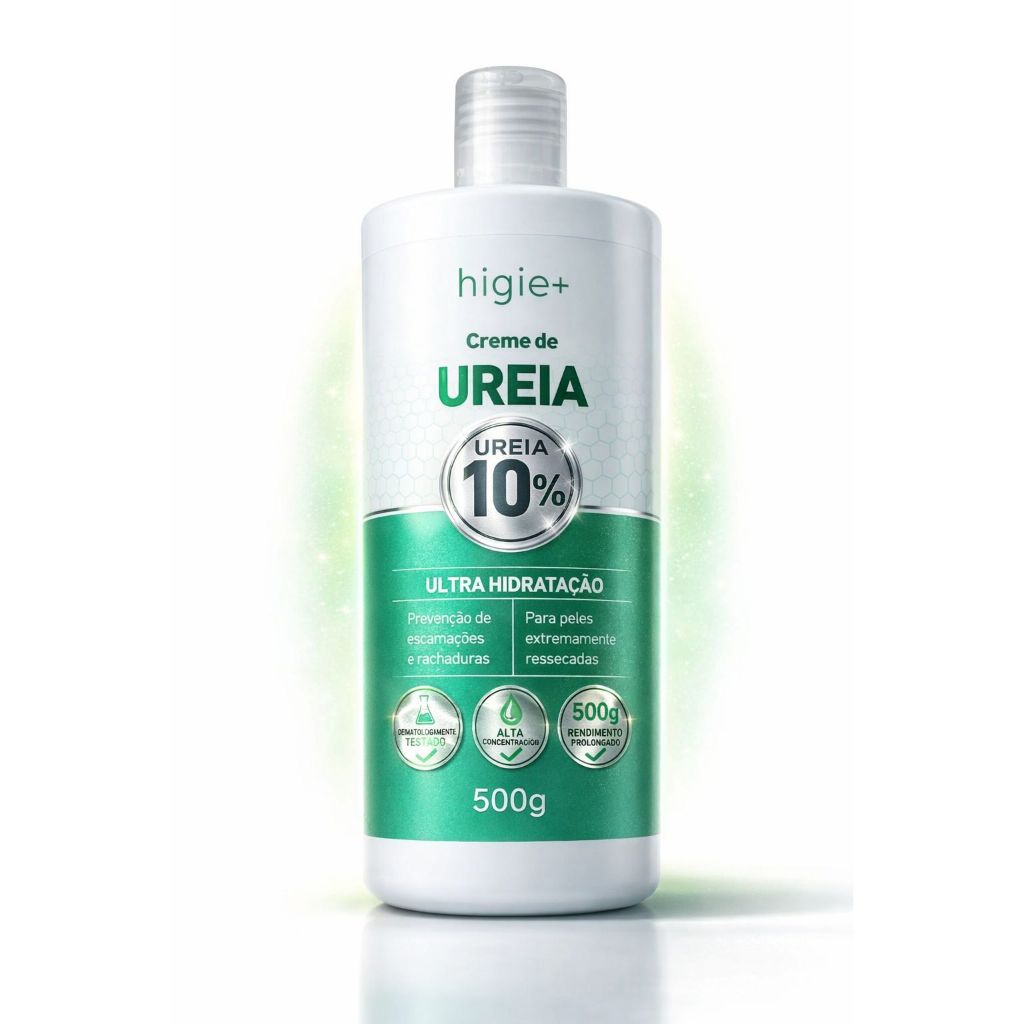 Creme de Ureia 10% Higie+ 500g Hidratação Profunda Para Todo o Corpo e Pés