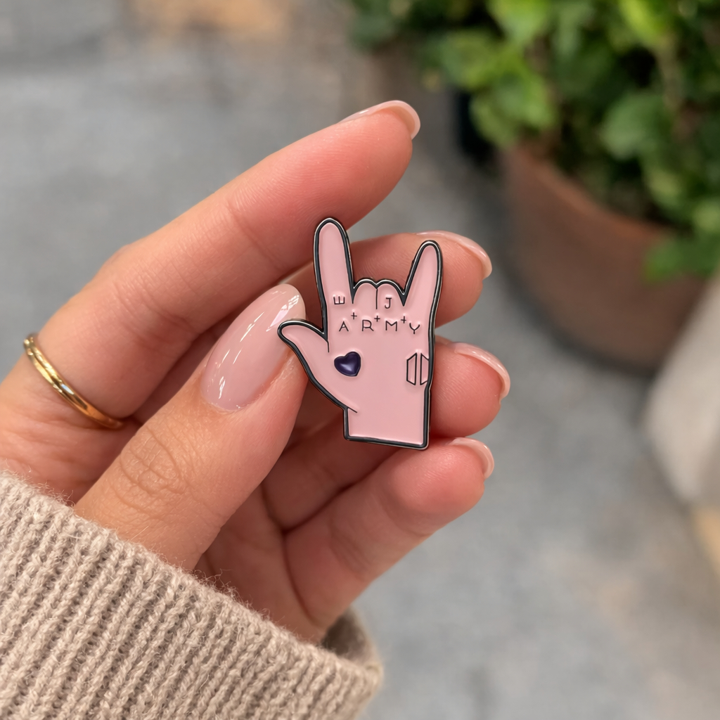 Pin Broche Army BTS Esmaltado Kpop Idol Jungkook Coreia Acessório Moda Bolsa Mochila Jaqueta