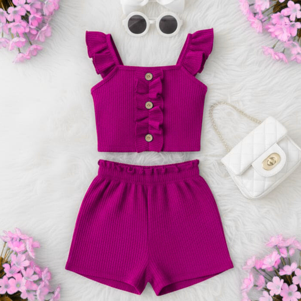 Conjunto infantil Tecido Canelado 2 ao 8 anos em Oferta na Shopee