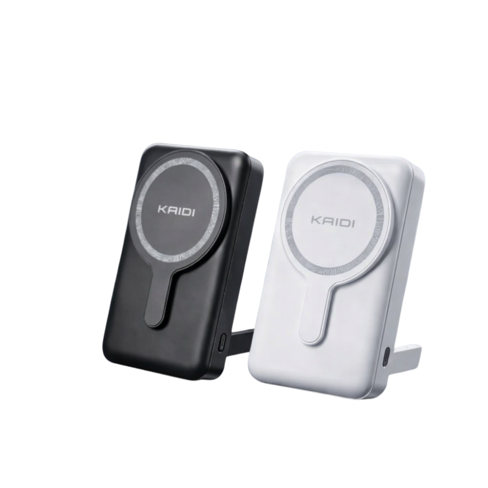 Carregador Sem Fio Kaidi PB-8901 Preto/Branco Premium – Tecnologia de Indução Rápida e Confiável