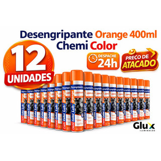 12 /6 Unidades Desengripante Lubrificante Chemi Color Spray Orange 400ml 250g