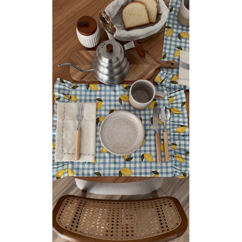 Kit Jogo americano Limão Duplo ( 2 Lugares à mesa )