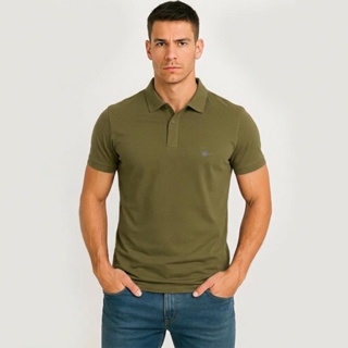 Camiseta Masculina Polo Básica Sallo Premium Militar Oliver em Oferta na Shopee