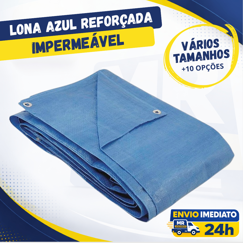 Lona Carreteiro de Plastico Polietileno Azul 100 micras Tamanhos em Oferta na Shopee