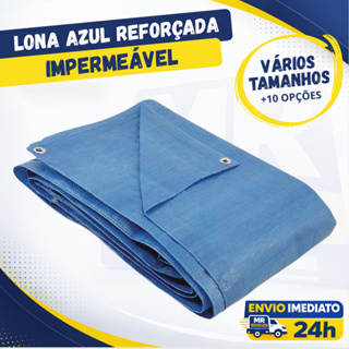 Lona Carreteiro de Plastico Polietileno Azul 100 micras Tamanhos em Oferta na Shopee