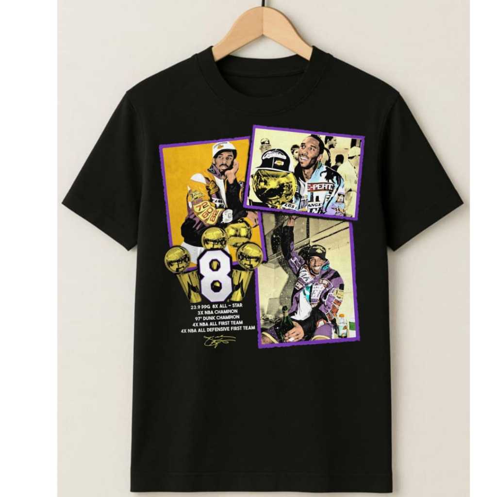 Camiseta Basquete Kobe Bryant Estampada Streetwear Camisa Masculina 90% algodão