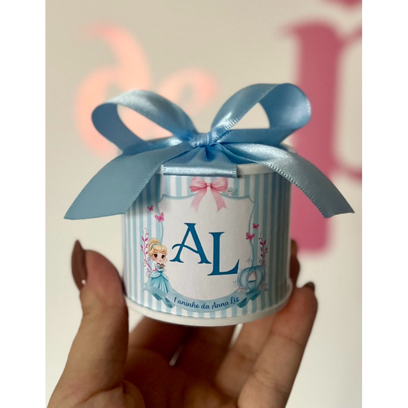 Kit tubolatas personalizadas CINDERELA • Lembrancinha maternidade | batizado | aniversário | chá de bb • 5x6