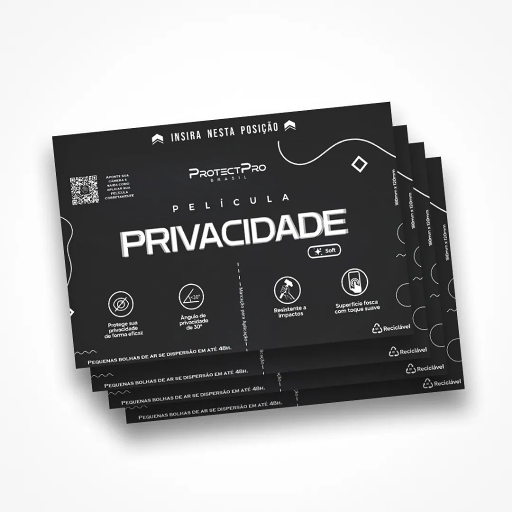 Pacote com 25 Unidades Película hidrogel TPU Privacidade fosca para Máquina de Corte Protect Pro