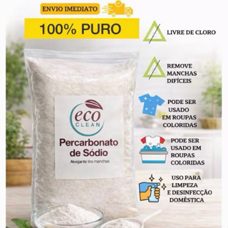 Percarbonato de Sódio Limpeza Geral Doméstica Tira Manchas Roupas Brancas 500g/1kg/2kg em Oferta na Shopee