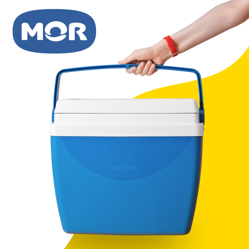 Caixa Térmica Cooler com Alça Mor Azul e Preta em Oferta na Shopee