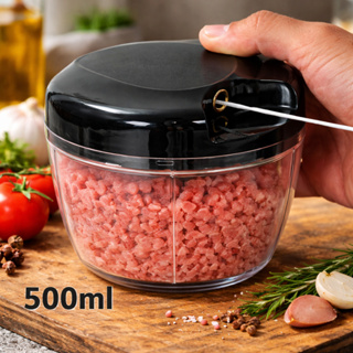 Processador de Alimentos Triturador de Alho 500ml 3 Lâminas Inox em Oferta na Shopee