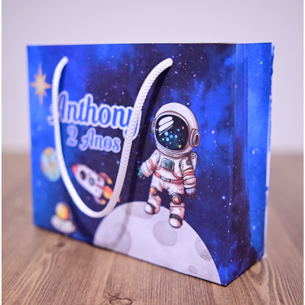 Sacolinha ASTRONAUTA  Personalizado | Sacolinha | Lembrancinha | Mimos | Aniversário PEGUE E MONTE