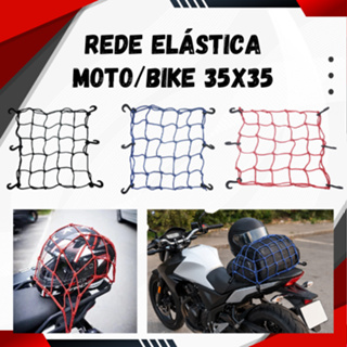Rede Elástica Moto 35x35 Redinha Aranha para Bagageiro e Capacete em Oferta na Shopee