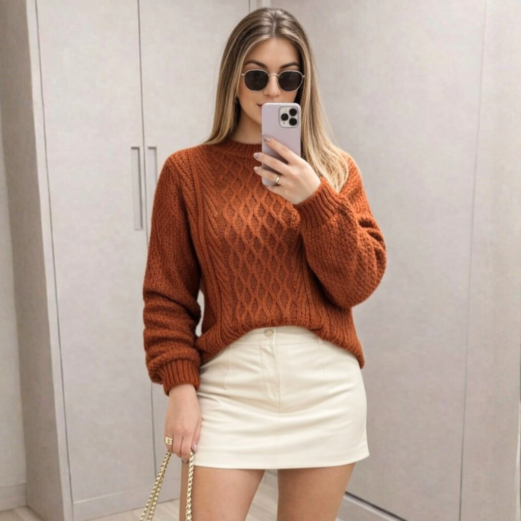 Blusa Feminina Elegante Tricot Premium Lançamento Trico em Oferta na Shopee