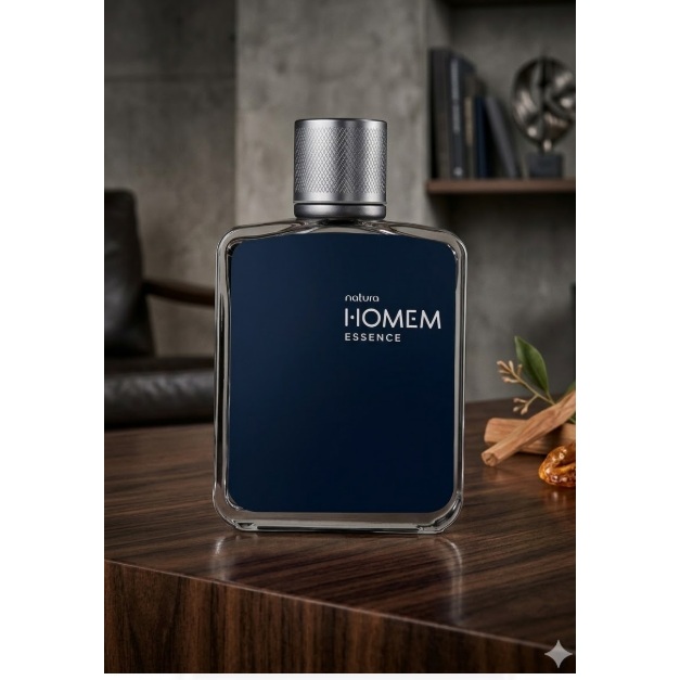 Miniatura Perfume Masculino Natura Homem Essence Deo Parfum com Fragrância Amadeirada 25ml