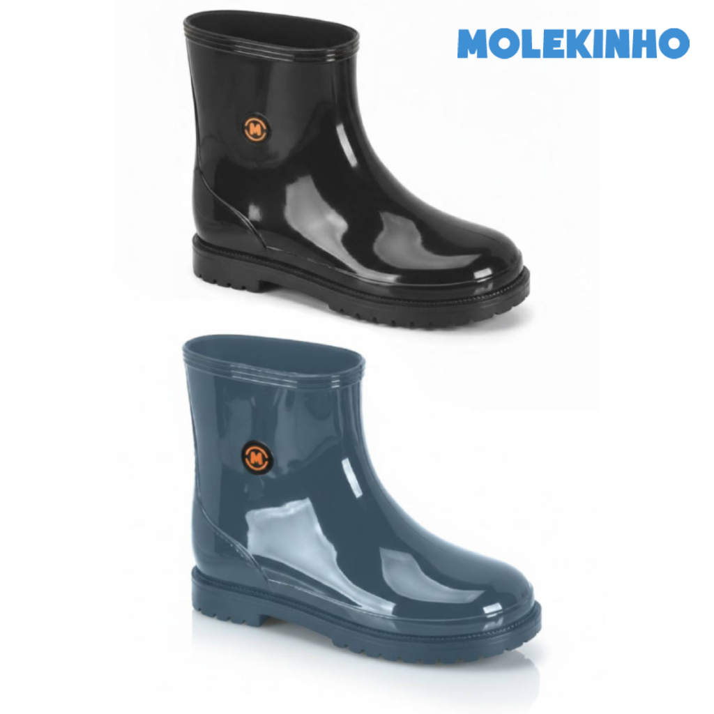 Bota Infantil Molekinho Galocha Menino Casual Chuva Tratorado Antiderrapante Confortável Original