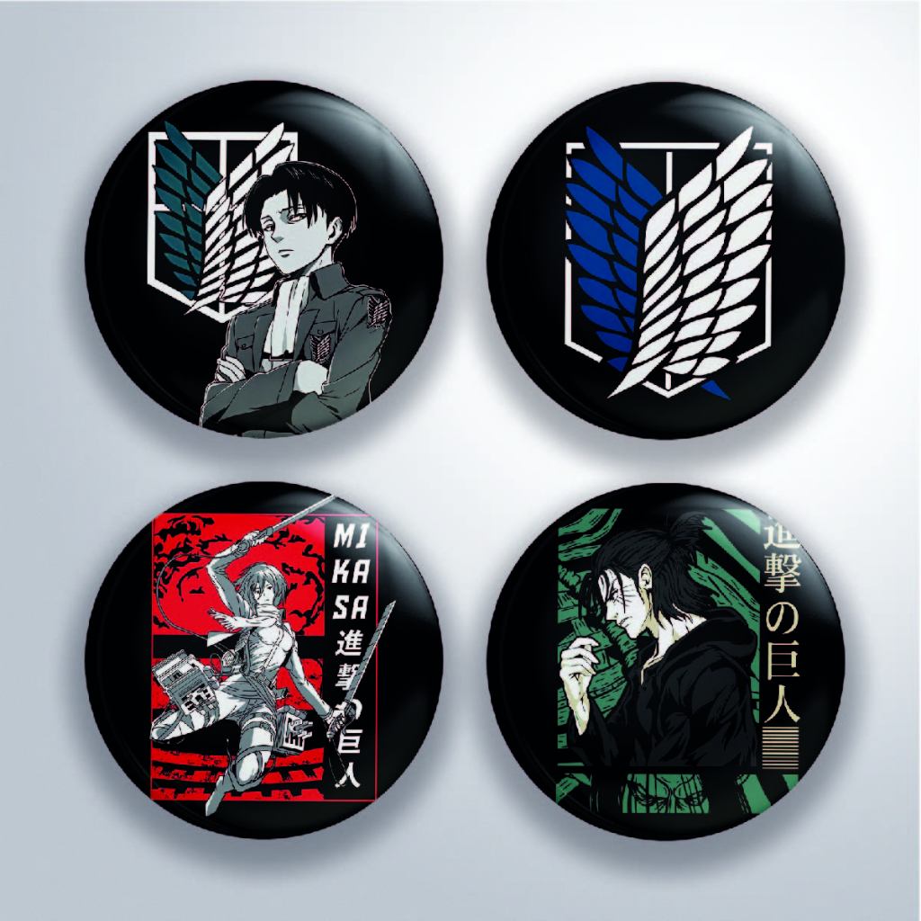 Bottom Otaku Attack On Titan - Levi Ackerman, Mikasa Ackerman, Eren Yeager