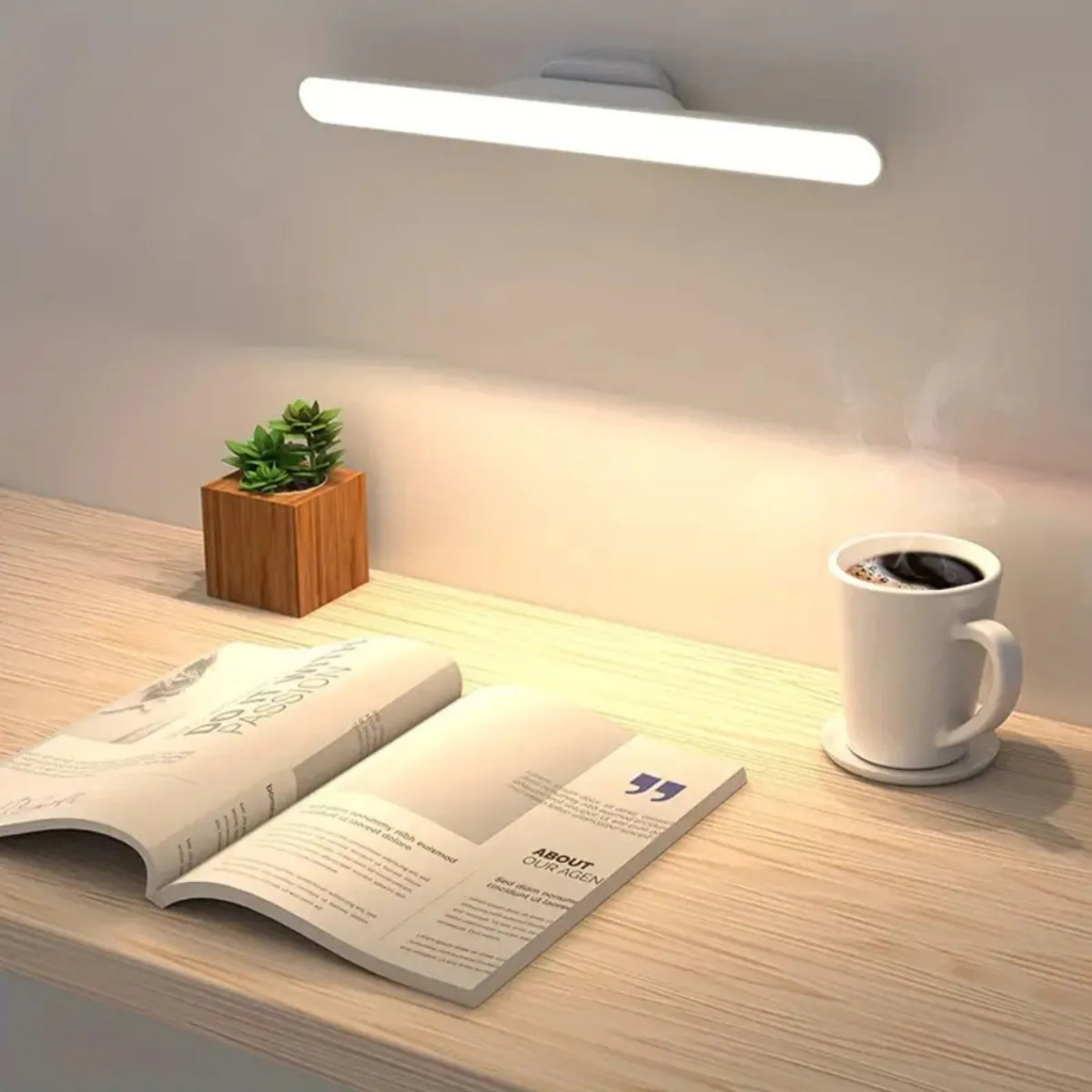 Luminária de Mesa LED Magnética Sem Fio Recarregável USB Touch 3 Cores Portátil em Oferta na Shopee