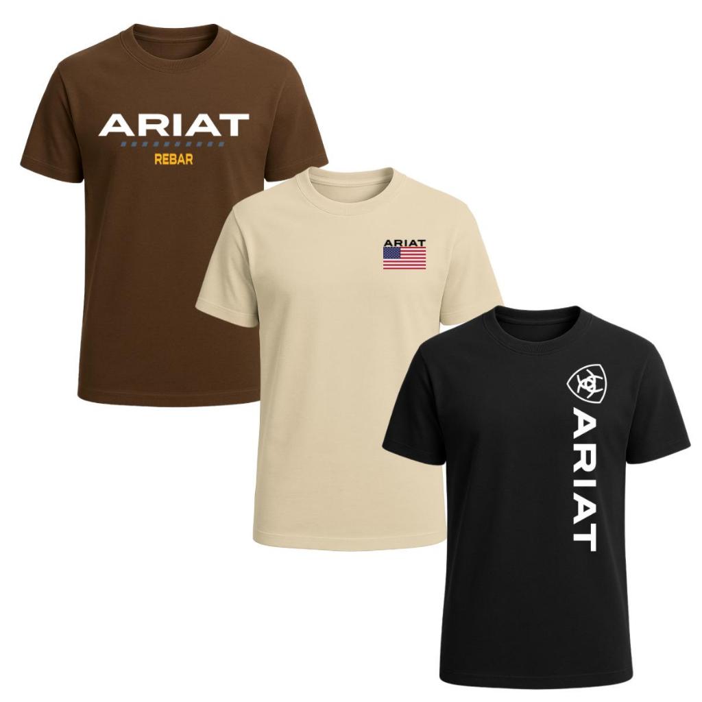 Kit 3 Camisas Masculina Variáveis Country Rodeio Texas Rodeio Camisetas Algodão Básicas Cavalgada
