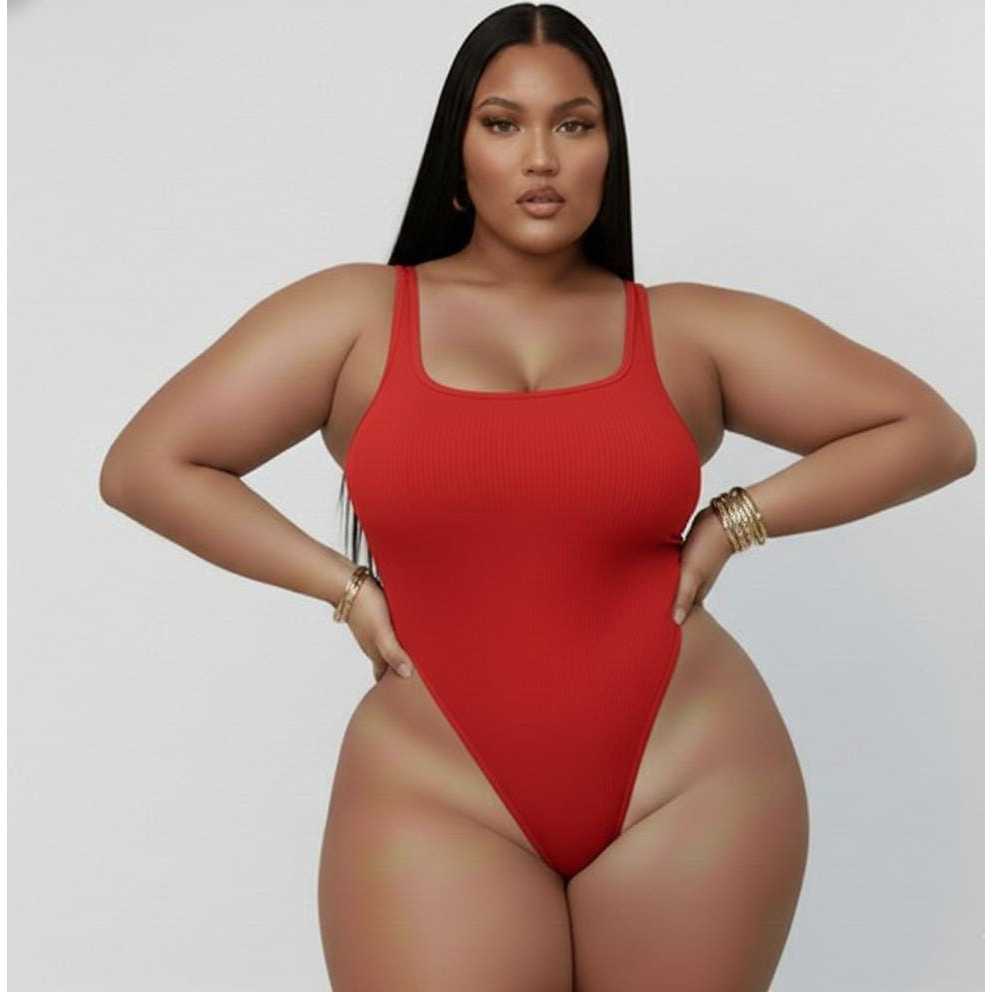 Body Maiô Cavado Feminino Moda Estiloso Tendência Blogueira Canelado Plus Size Casual Piscina
