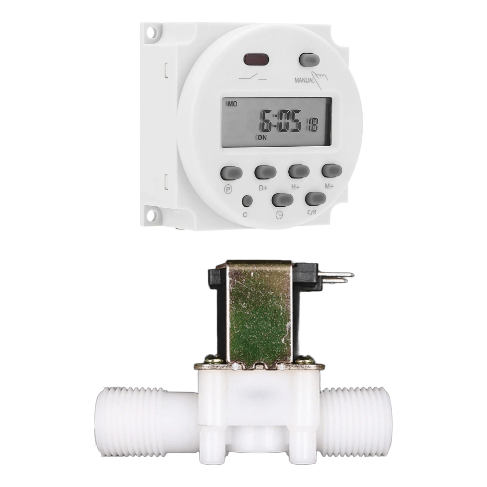 Válvula Registro Solenoide 1/2" com Temporizador Timer Programador Digital 220v