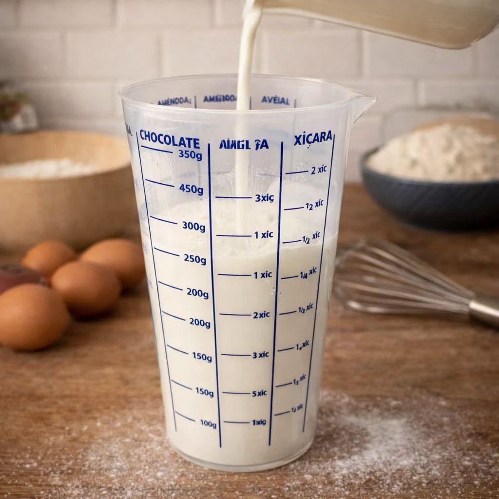 Copo Medidor Graduado 500ml Polipropileno Jarra Dosadora Culinária Arroz Açúcar Chocolate